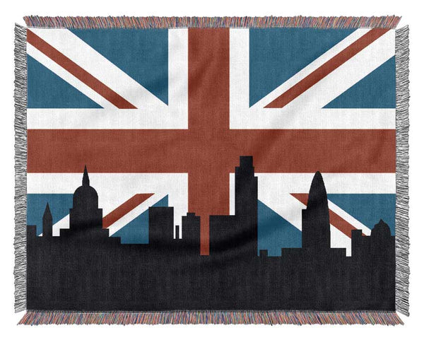 London City Great British Flag Woven Blanket
