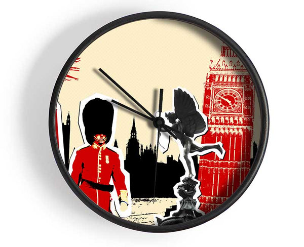 London Collage Clock - Wallart-Direct UK