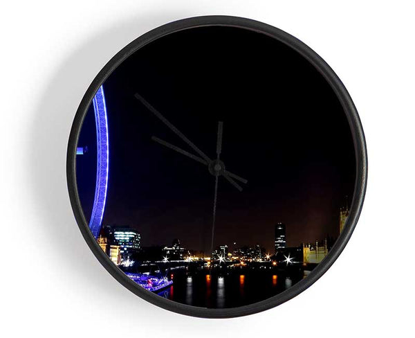 London Eye Blue Uk Clock - Wallart-Direct UK