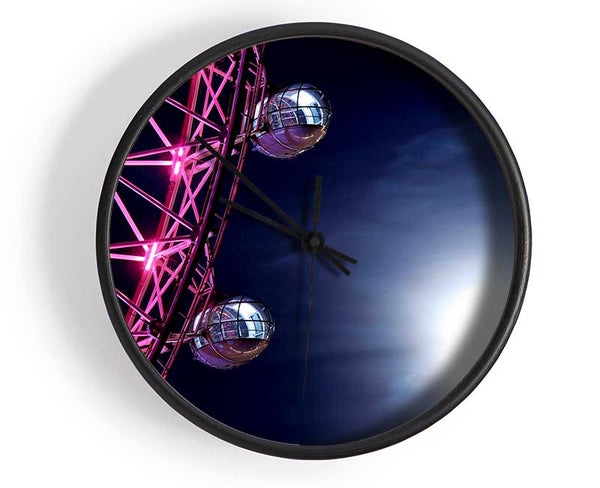 London Eye Pods In The Moonlight Clock - Wallart-Direct UK