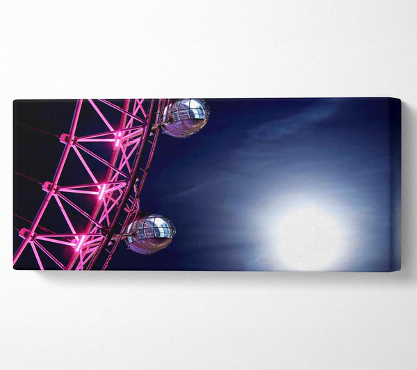 London Eye-Gondeln im Mondlicht