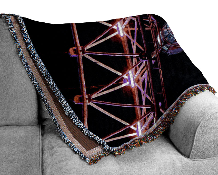London Eye Pods In The Moonlight Woven Blanket