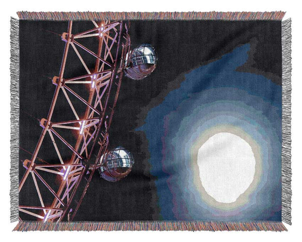 London Eye Pods In The Moonlight Woven Blanket