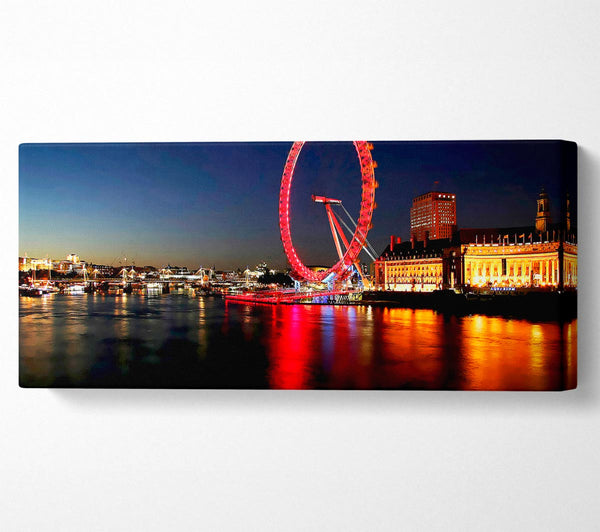 London Eye Rote Reflexionen