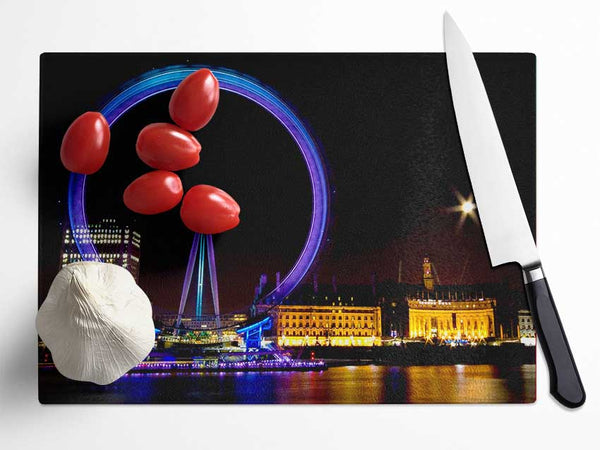 London Eye Speed Nights Glass Chopping Board