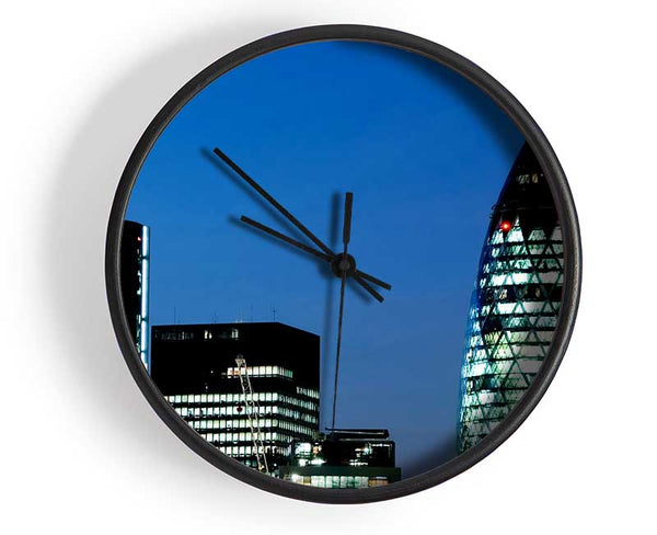 London Gherkin Night Lights Clock - Wallart-Direct UK