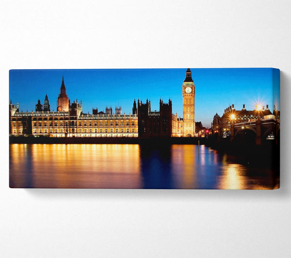 Londoner Häuser des Parlaments Nacht Reflexionen