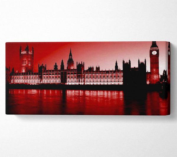 Londoner Häuser des Parlaments Rot
