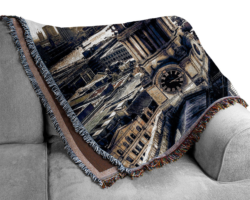 London From St Pauls Woven Blanket