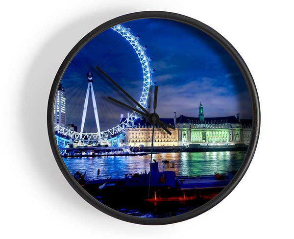 London-Eye Dusk Clock - Wallart-Direct UK