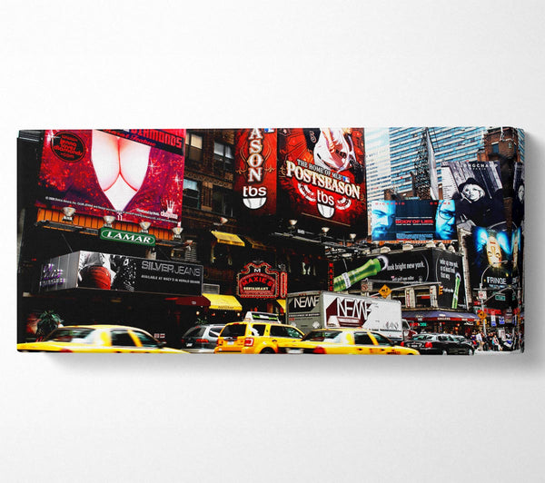 New York Yellow Cabs On Broadway By Day
