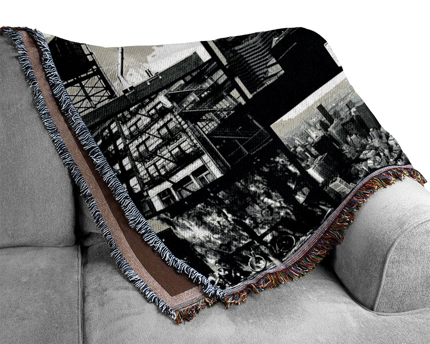 New York City Collage Woven Blanket
