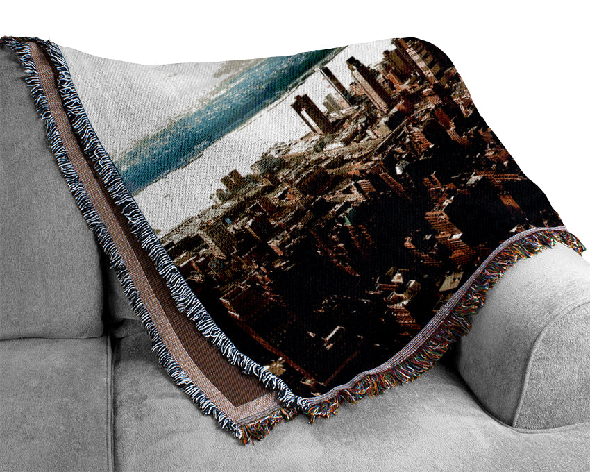 New York City Island Waters Woven Blanket