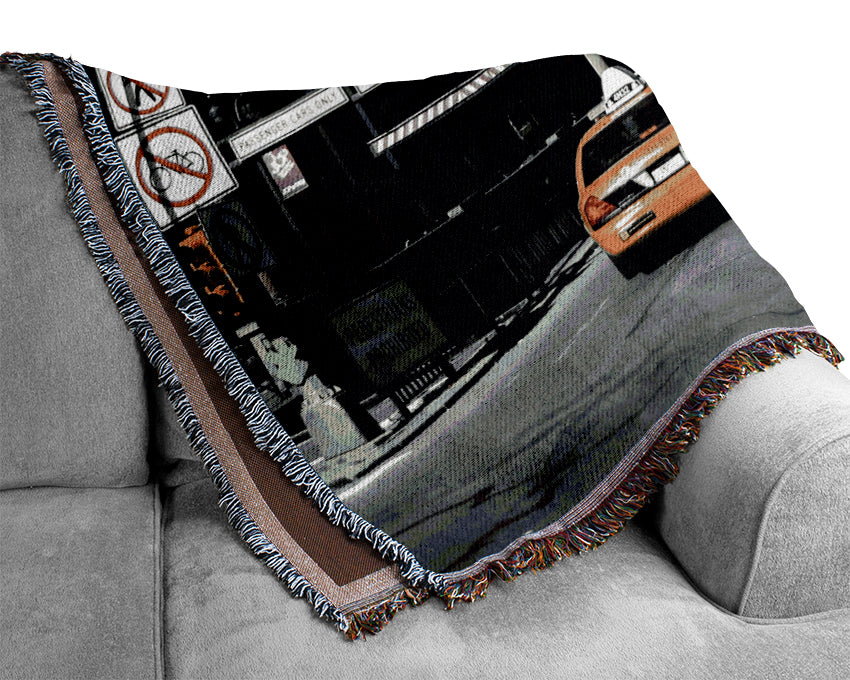 New York City Taxi Cab Woven Blanket