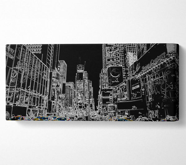New York Street Taxi Psychedelic