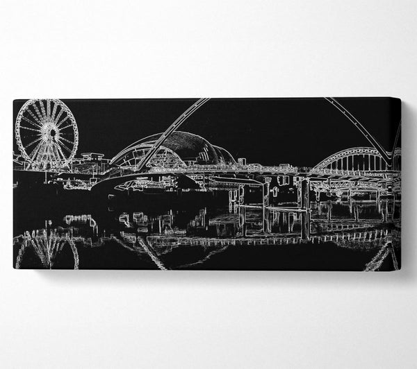 Gateshead Newcastle Millennium Bridge Psychedelic