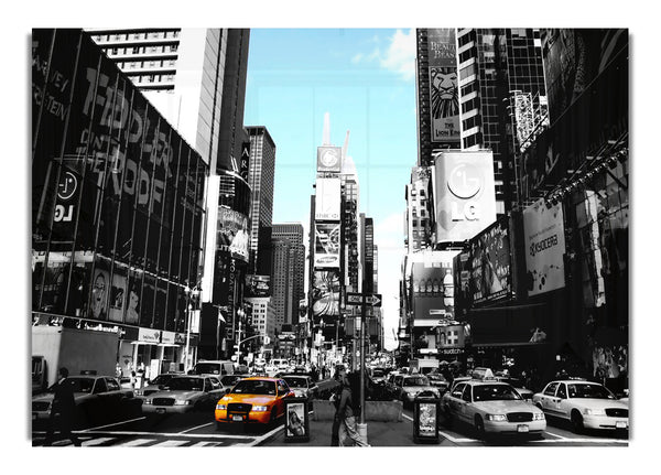 NYC 5Th Avenue Yellow Cab blauer Himmel