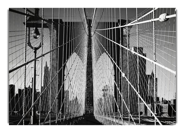 Nyc Brooklyn Bridge Architekt B~w