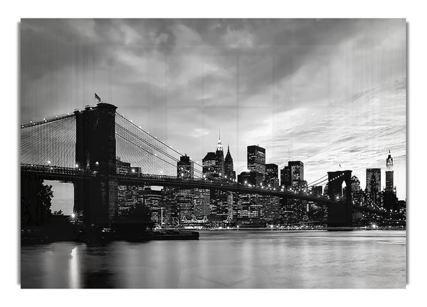 New York, Brooklyn Bridge, Schwarzweiß
