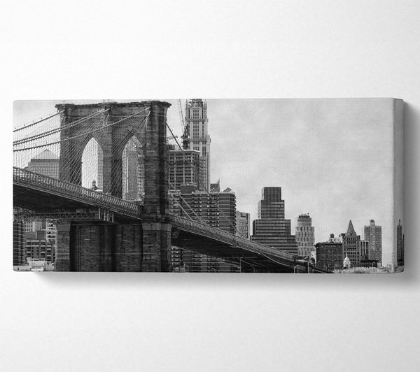 NYC Brooklyn Bridge B n W Vintage