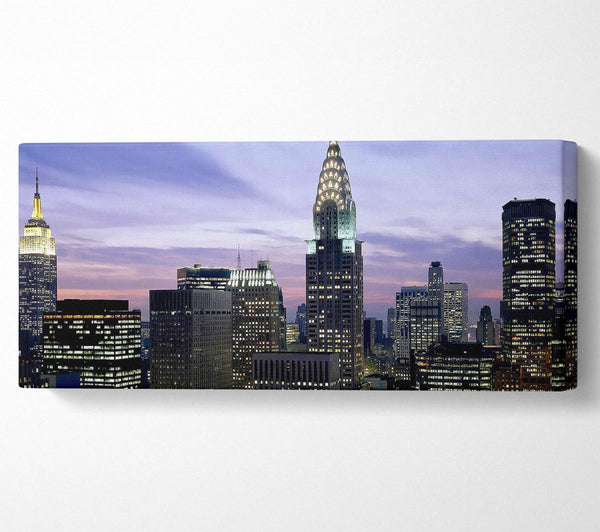 NYC Empire State Building Lilac Sky