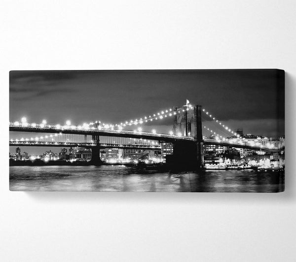 NYC Night Bridge B n W