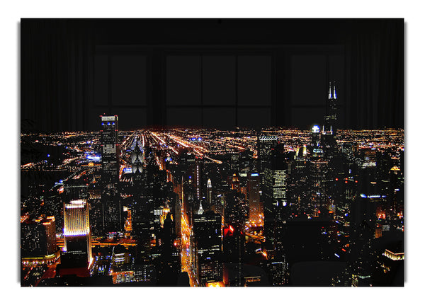 Nyc Nachtlichter Architektur Kann