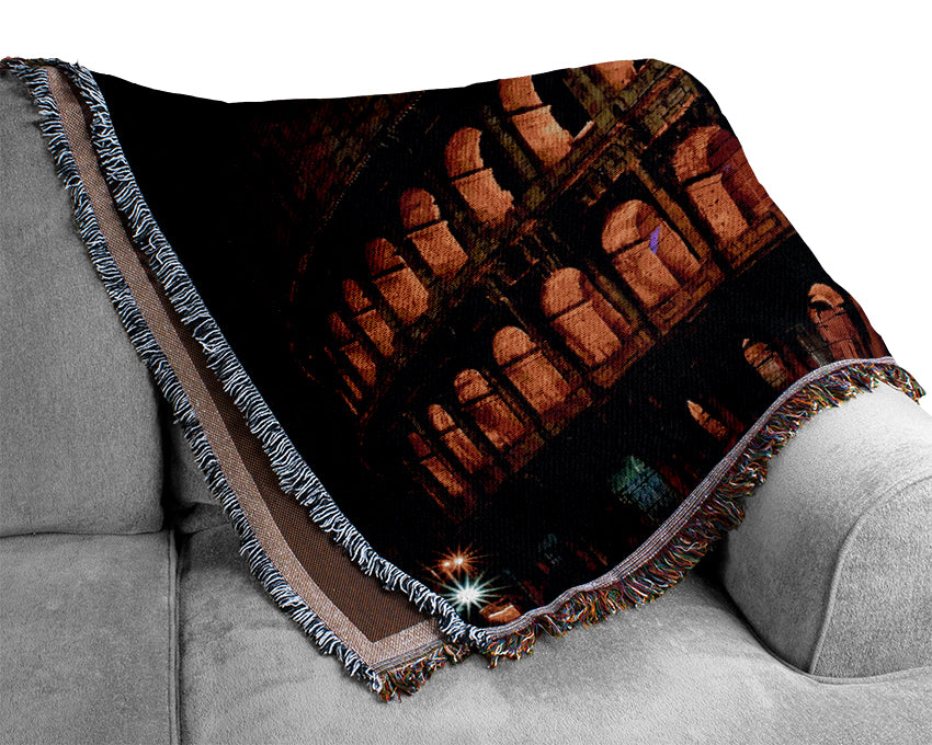 Roman Colosseum Woven Blanket