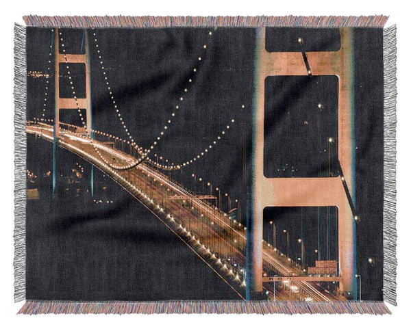 San Francisco Bridge Close-Up Woven Blanket