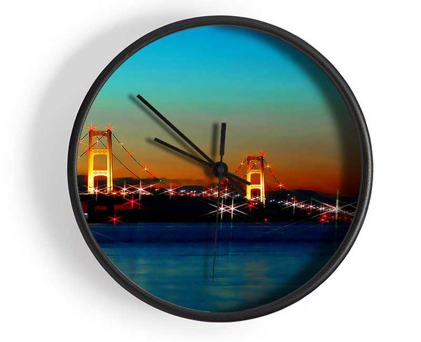 San Francisco Bridge Lights Clock - Wallart-Direct UK