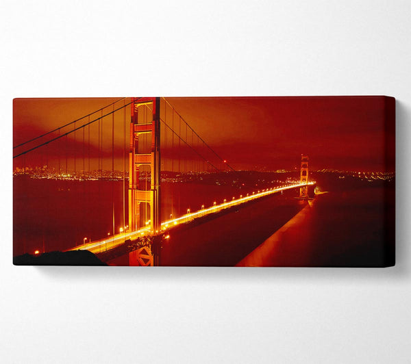 San Francisco Golden Gate Bridge Red Glow