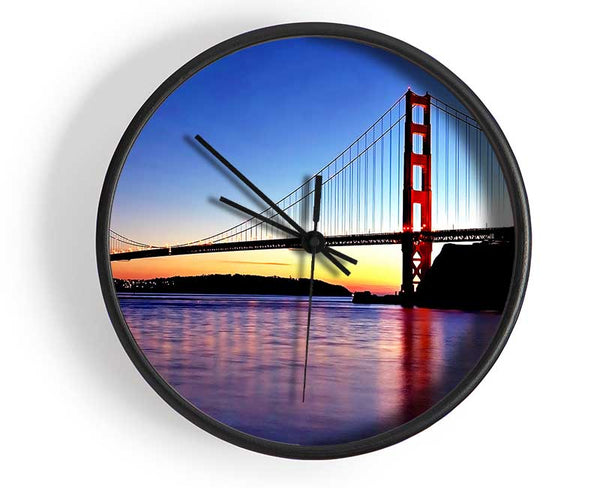 San Francisco Golden Gate Bridge Sunrise Clock - Wallart-Direct UK