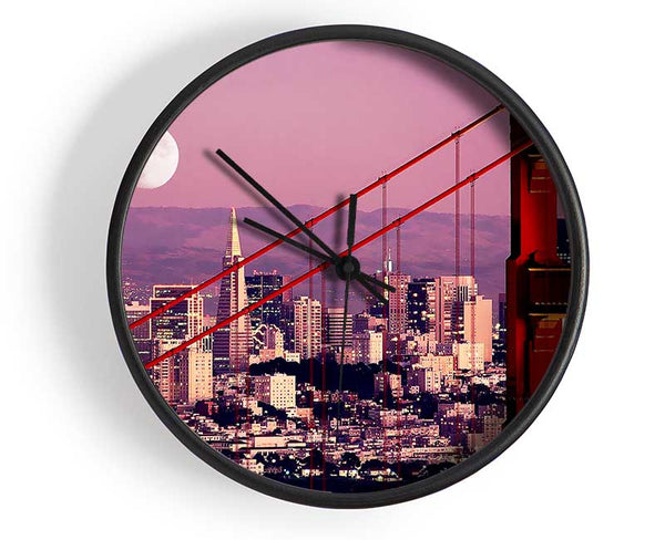 San Francisco Moonlit View Clock - Wallart-Direct UK