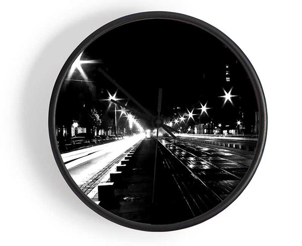 Street View At Night Clock - Wallart-Direct UK