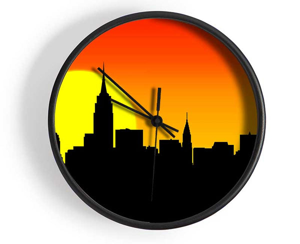 Sunrise New York City Clock - Wallart-Direct UK