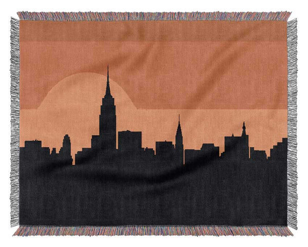 Sunrise New York City Woven Blanket
