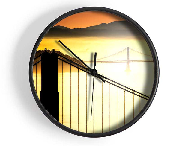 Sunrise Over San Francisco Bay Clock - Wallart-Direct UK