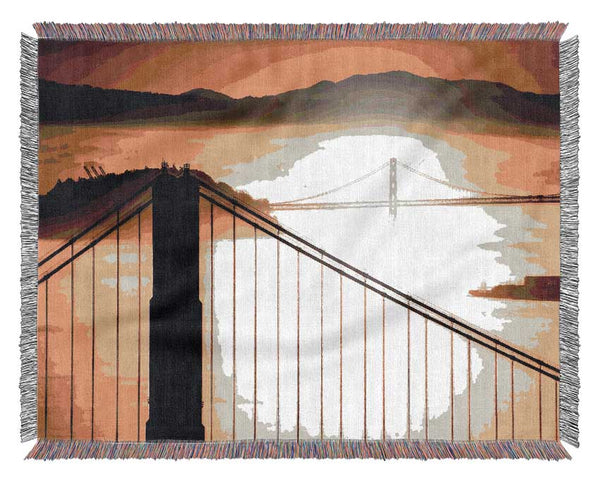 Sunrise Over San Francisco Bay Woven Blanket