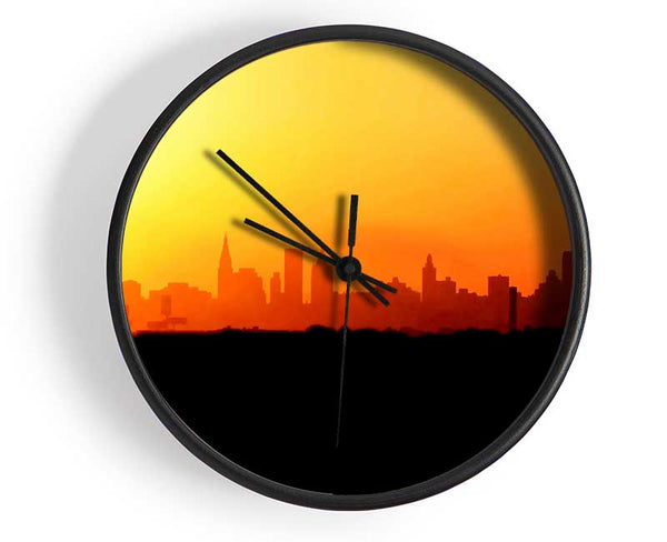 Sunrise Over The City Clock - Wallart-Direct UK