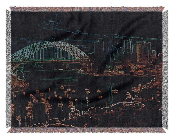 Sydney Australia Psychedelic Woven Blanket