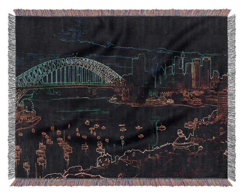 Sydney Australia Psychedelic Woven Blanket