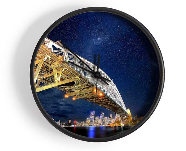 Sydney Bridge Nights Clock - Wallart-Direct UK