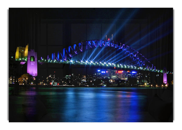 Sydney Harbour Bridge Blue Light
