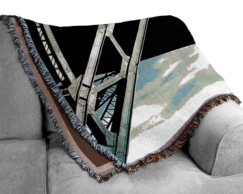 Sydney Harbour Bridge Close-Up Woven Blanket