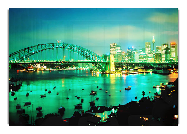 Sydney Harbour Bridge Green Glow