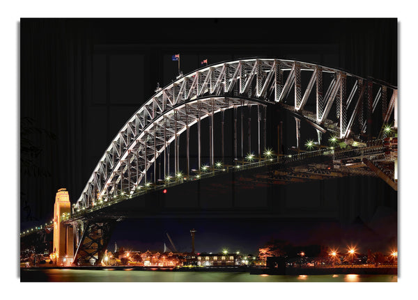 Sydney Harbour Bridge Night Lights Architecture Can