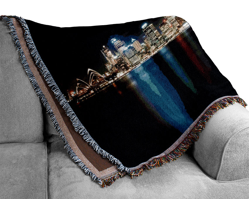 Sydney Harbour Bridge Opera House Woven Blanket