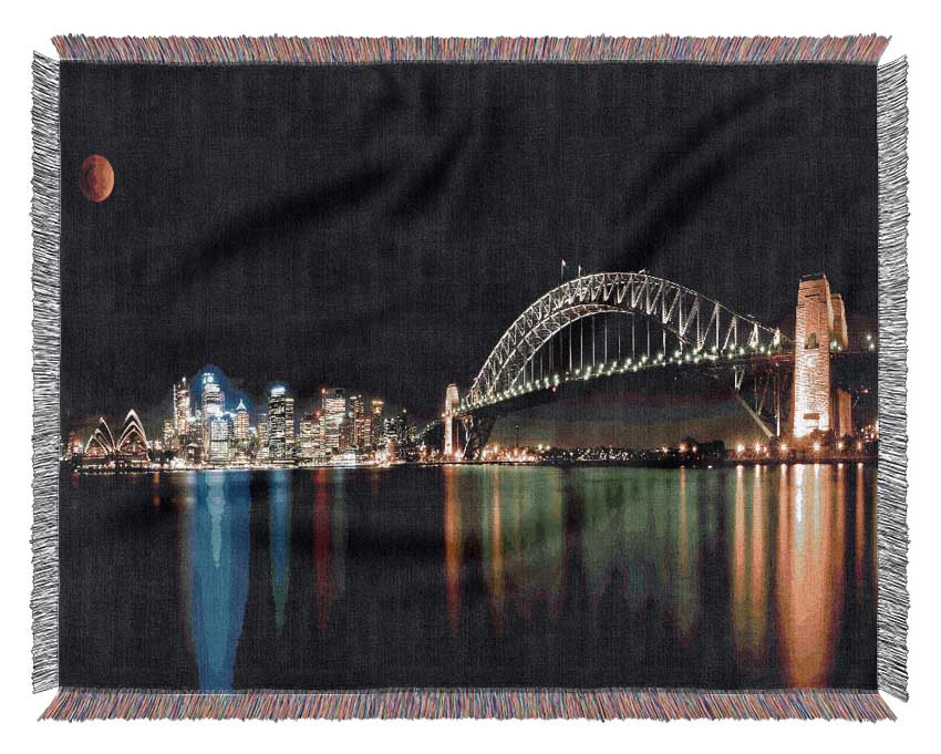 Sydney Harbour Bridge Opera House Woven Blanket