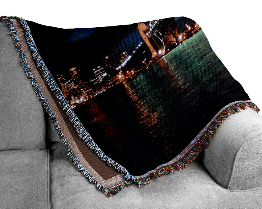 Sydney Harbour Bridge Reflections Woven Blanket