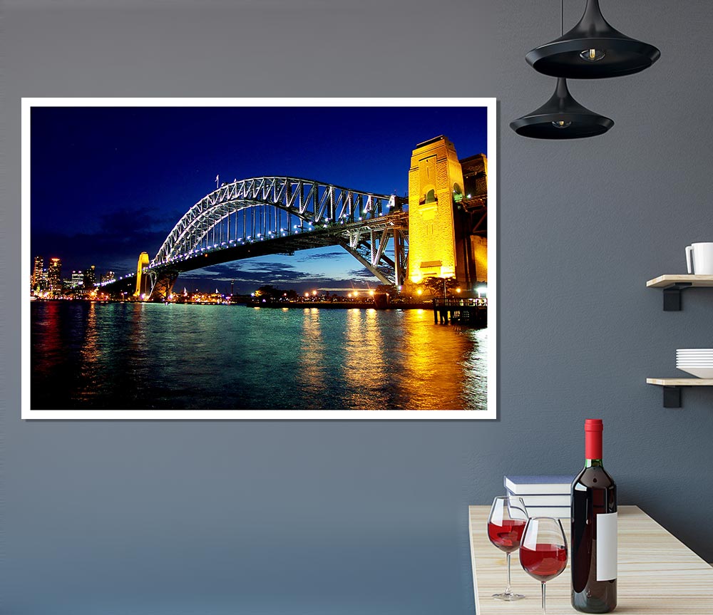 Sydney Harbour Bridge Reflections Print Poster Wall Art